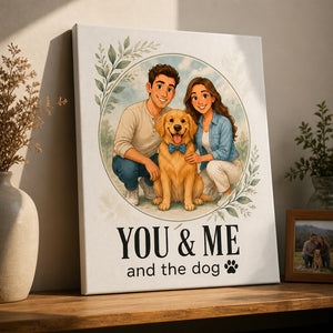 You & Me And The Dog — Custom Cartoon Photo Canvas - Personalized Canvas c38917a2-ec2e-4d2e-818f-ea3edcbbef9e.jpg