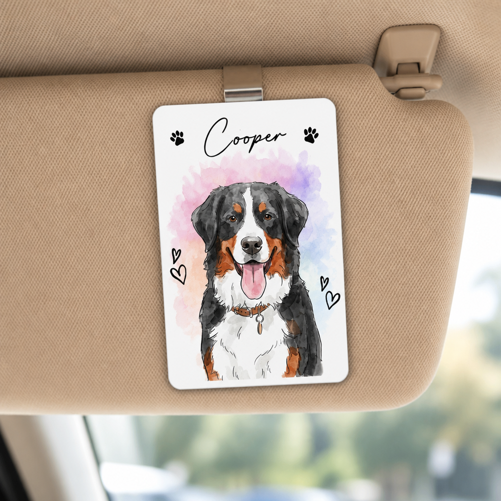 Custom Watercolor Pet Visor Clip – Your Pet Photo + Name - Personalized Car Visor Clip c391b24c-f76c-43b1-a4e4-c956b248f625.png