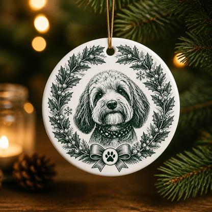 Custom Pet Portrait Holiday Wreath Ornament (Engraved Style) - Personalized Ornament c3a596d1-7deb-4116-a2b0-7e145ac0ede4.jpg