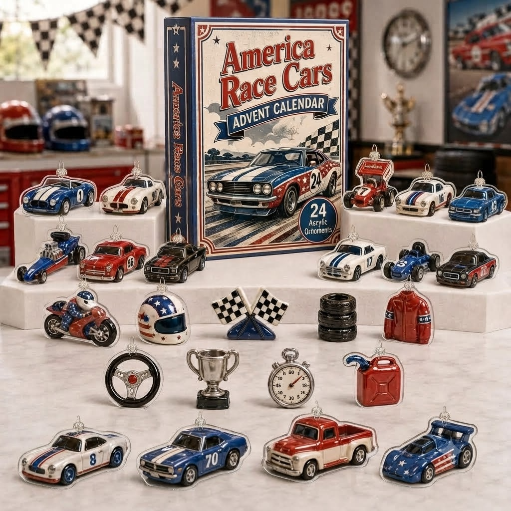 America Race Cars Advent Calendar 2026 - 24-Day Festive Countdown, Acrylic Charms Blind Box c3aa7bf0-2956-47db-9e5d-812b2188d0e9-1.png