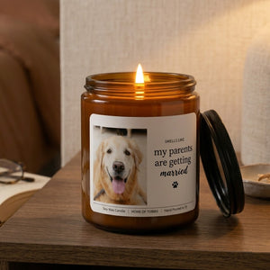 Custom Engagement Pet Candle, Custom Dog Engagement, Personalized Engagement Gifts for Couple, Newly Engaged Gifts, Custom Engaged Gift