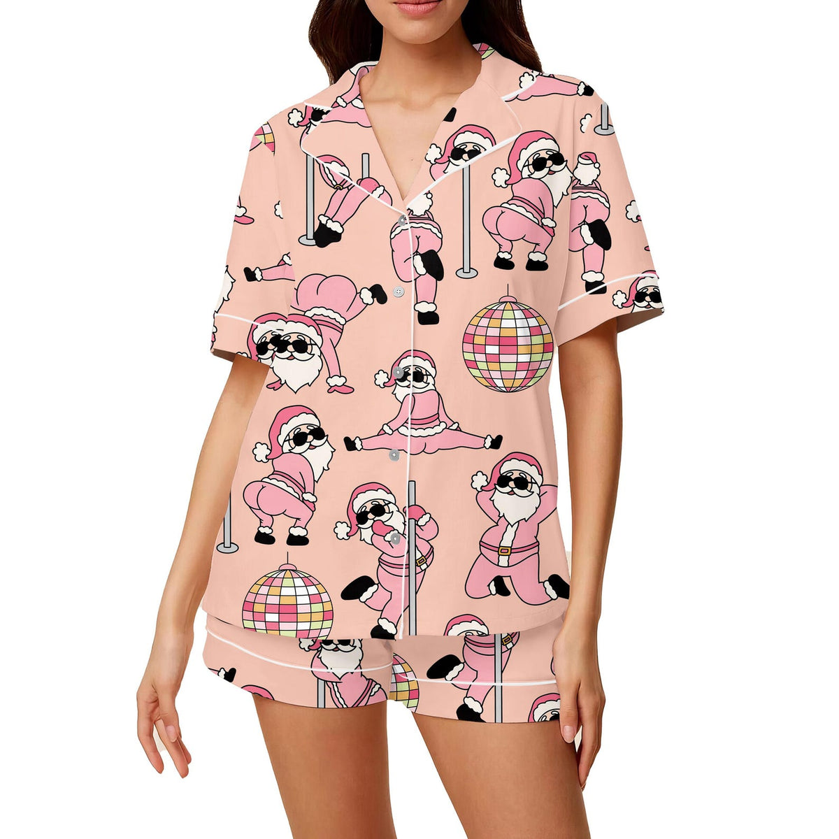 Women Christmas Pajama Set – Funny Dancing Santa Print Sleepwear, Pink Holiday Loungewear c3e7eb4a-1385-4236-a2f3-e5b59ae1eee7-il_1588xN.7390933256_fxgw.jpg