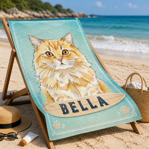 Custom Pet Portrait Beach Towel with Name - Personalized Beach Towel c408eb57-b6db-4fbe-8075-30660b982f08.jpg