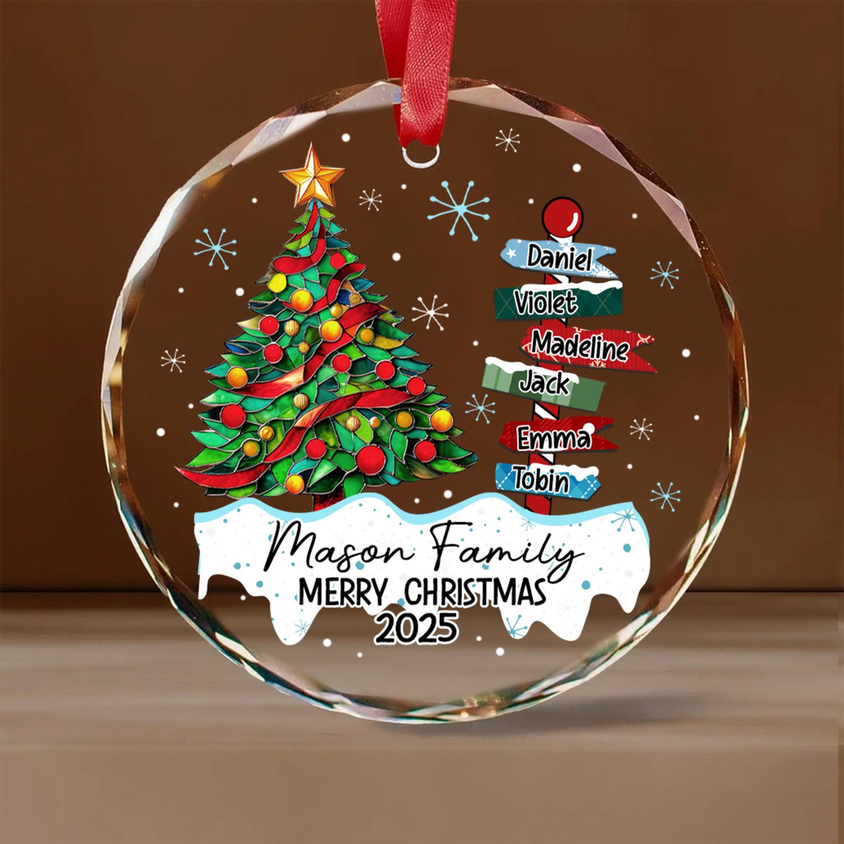 Personalized Family Christmas Ornament 2026 | Custom Name Tree Ornament | Holiday Gift for Families, Kids & Pets Keepsake c40b06f4-ffad-43ca-9e70-3de9d96679a1-7.jpg