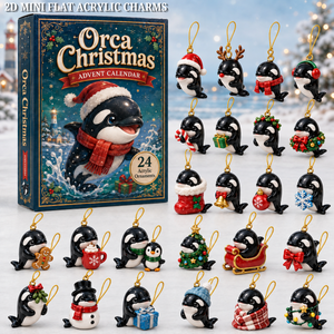 Orca Christmas Advent Calendar 2026 - 24-Day Festive Countdown, Acrylic Charms Blind Box - Gift For Orca Lovers c414e81f-3204-4c2f-a156-ab34f2d5ad43-orca-text.png