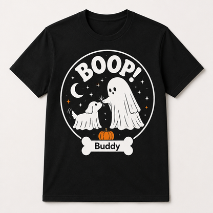 Boop Ghost Dog Personalized Name Tee - Personalized T-shirt c4349885-fd45-4727-9b24-4ef25fcac8f2.png