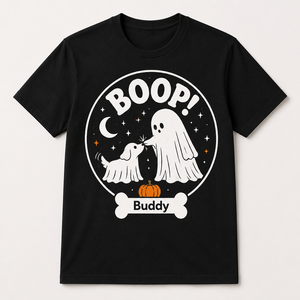 Boop Ghost Dog Personalized Name Tee - Personalized T-shirt c4349885-fd45-4727-9b24-4ef25fcac8f2.png