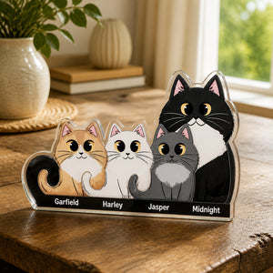 Custom Cat Family Acrylic Standee – Cartoon Pet Portraits with Nameplates - Personalized Acrylic Custom shape Standing 1 layer (FS) c4465e43-526e-4491-b11a-4e0631878ee1.jpg