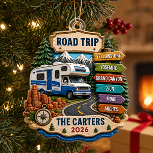 Trending Road Trip Travel Adventure - Personalized 3D Real Raised Details Ornament - Vacation Gifts For Couple, Family c44739ed-7851-458a-84b6-64bbce689f88-banner-1.png