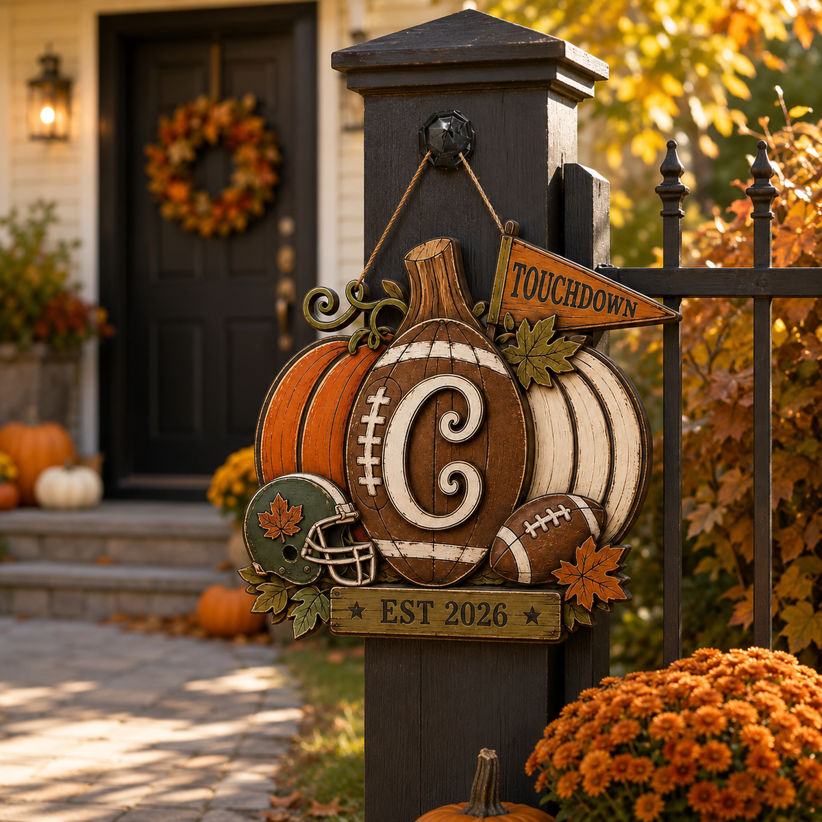 Personalized Football Pumpkin Door Hanger, Rustic Fall Wooden Monogram Sign, Farmhouse Autumn Porch Decor, GIFT 2026, Custom Initial c4641480-9c96-4821-928f-e5093e832638-6b91aa98-2f6c-47d1-9067-701df0d8f576.png