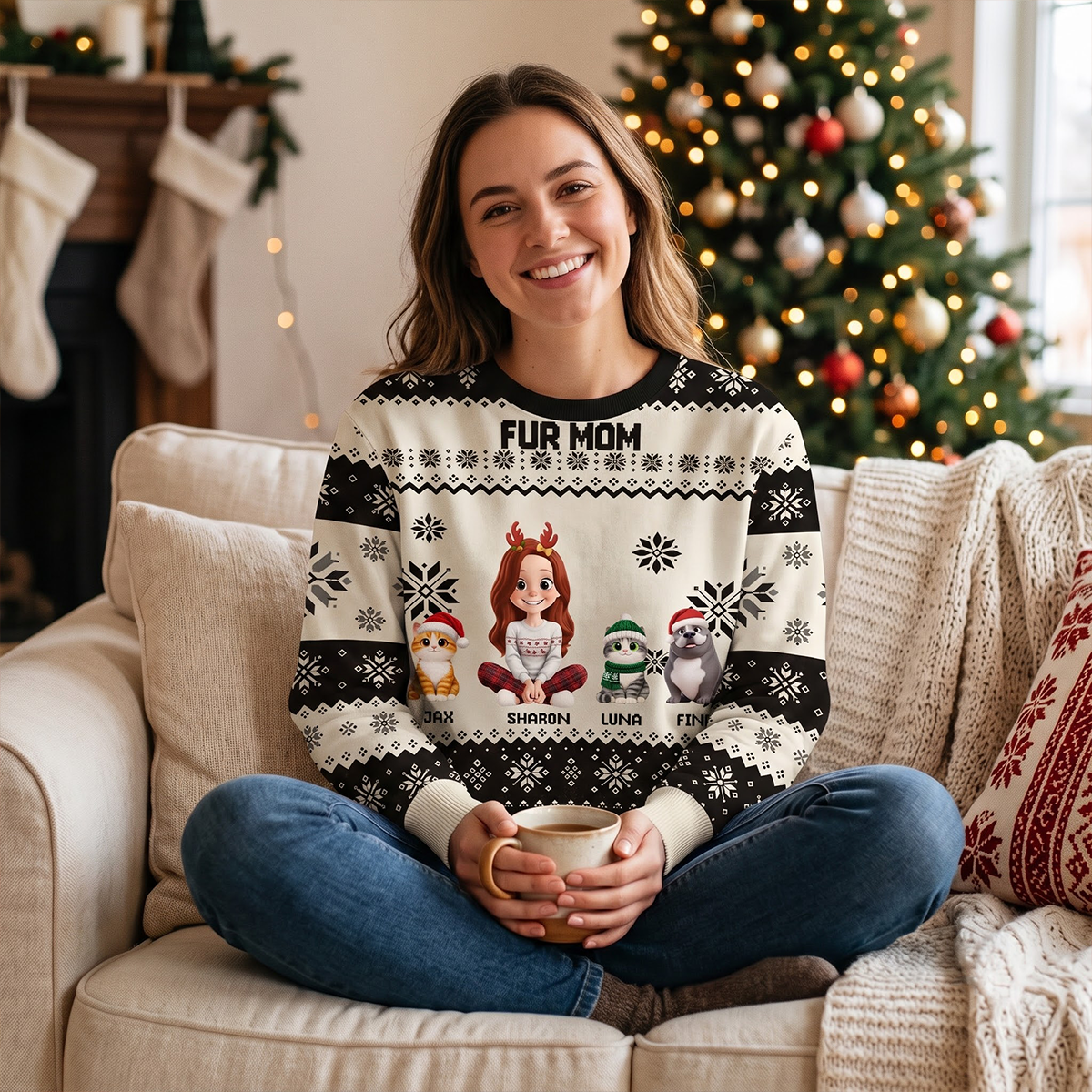 Fur Mom - Personalized 3D Sweatshirt - Christmas Gift For Dog Mom, Cat Mom c468be7e-9051-4363-8bfb-dff72b9f8d20-MOCKUP-4.png