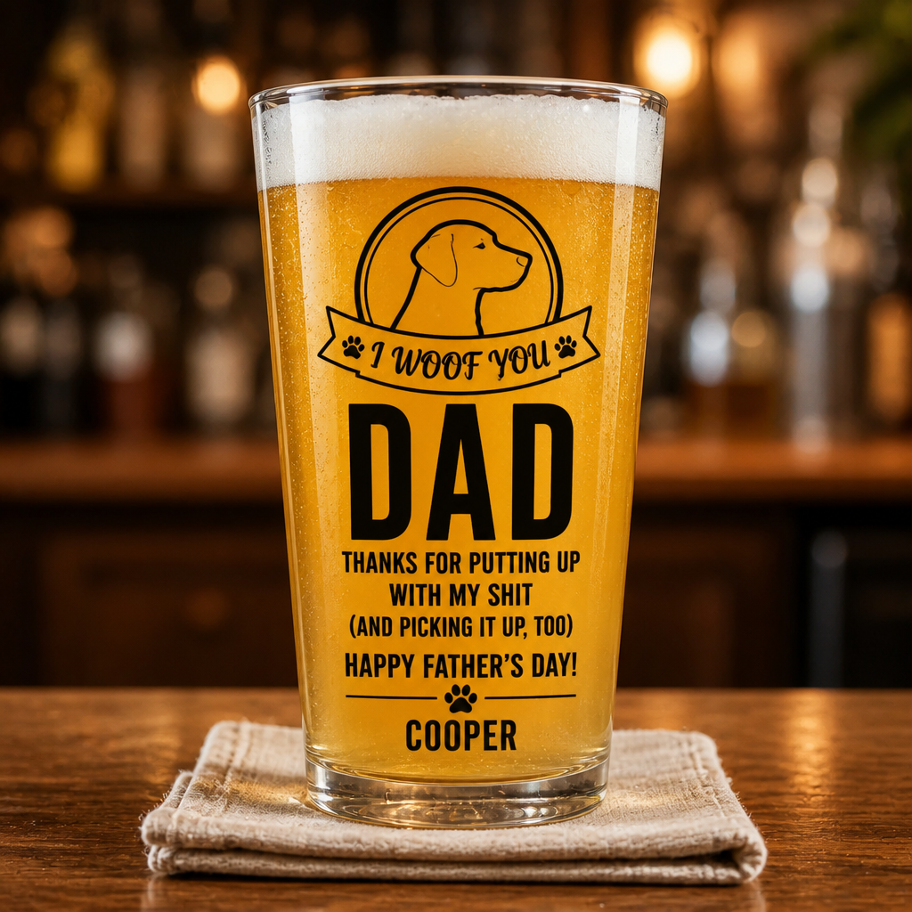 Dog Dad Pint Glass – Funny Father’s Day from the Dog (Custom Pet Name) - Personalized Beer Glass c491c865-1752-4c99-b5b8-2c56dc8bfdba.png