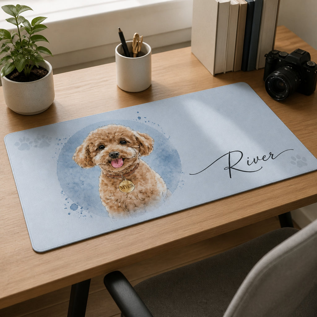 Custom Pet Portrait Desk Mat – Watercolor Name Script - Personalized Leather Deskmat c4a2b464-498d-42a6-ac14-c0cdebd47b79.jpg