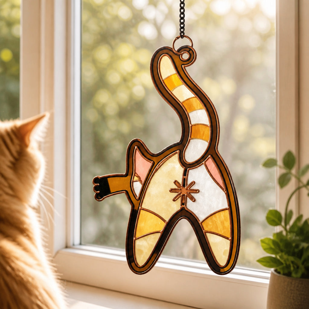Stained-Glass Cat Butt Suncatcher – Funny Window Gift for Cat Lovers - Suncatcher Ornament c4a5c3df-3dd5-4b8e-9dd3-05f0f768b5cb.jpg