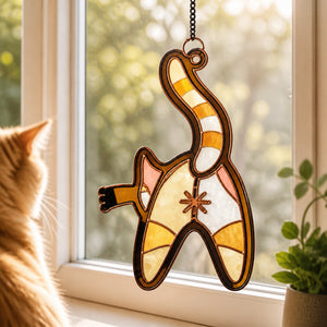 Stained-Glass Cat Butt Suncatcher – Funny Window Gift for Cat Lovers - Suncatcher Ornament c4a5c3df-3dd5-4b8e-9dd3-05f0f768b5cb.jpg