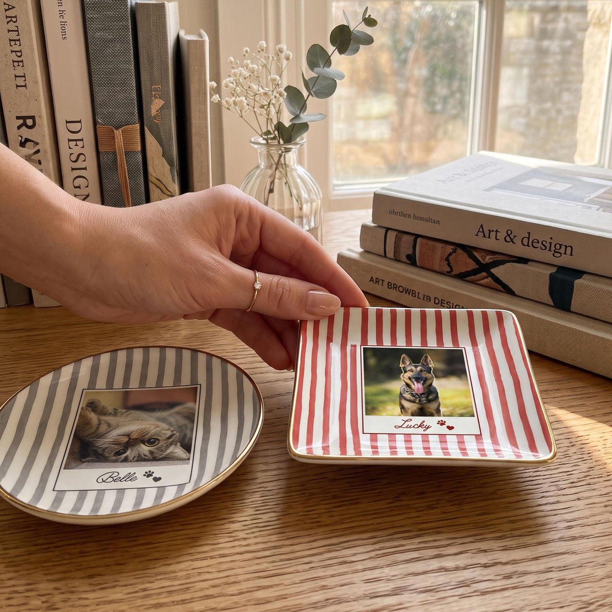 Custom Pet Photo Ceramic Jewelry Tray, Personalized Dog Cat Portrait Ring Holder, Ring Dish c4bb49a6-996d-4f11-9169-08fcc85dcb60-7.jpg