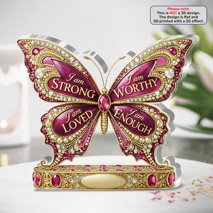 I Am Strong - Christian Gifts for Girls Personalized Custom Shaped Acrylic Plaque