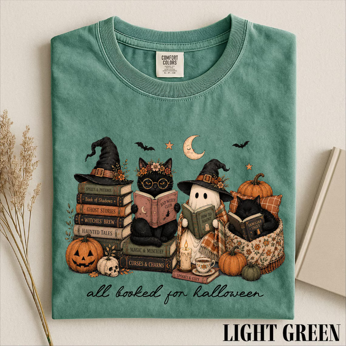All Booked For Halloween Shirt, Funny Pumpkin Owl Book Cartoon Graphic Tee, Spooky Retro Humor Top, October Haunted Gift Shirt c4d355f8-5ed6-4daf-88d4-914dc3b58068-7_converted.png