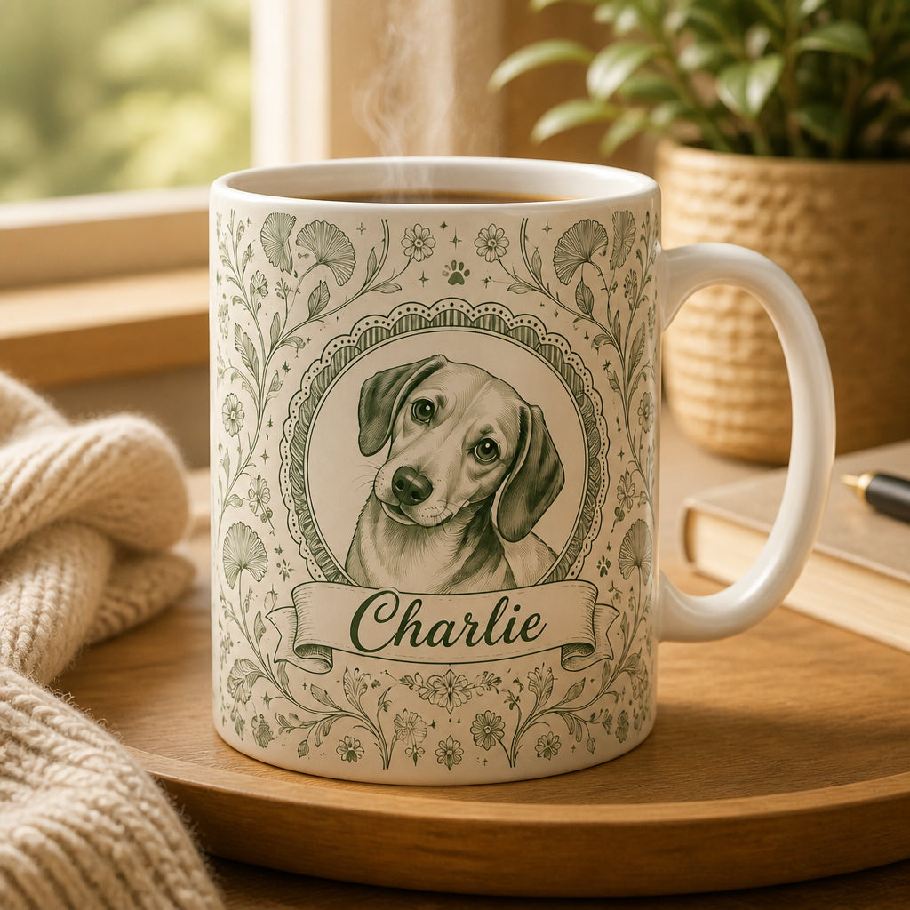 Custom Pet Portrait Botanical Cameo Edge-to-Edge Mug - Personalized Edge-to-Edge Mug c4df424b-fcac-4818-8c15-7412513e8da1.jpg