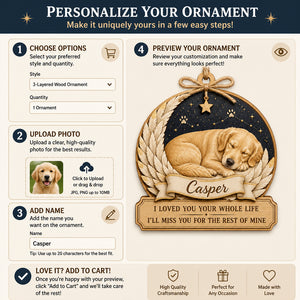 Pet Memorial Angel Wings Photo-Art Ornament with Name - Personalized 3-Layered Wood Ornament c4edae79-2610-458b-b4cf-034b4c2fd197.jpg