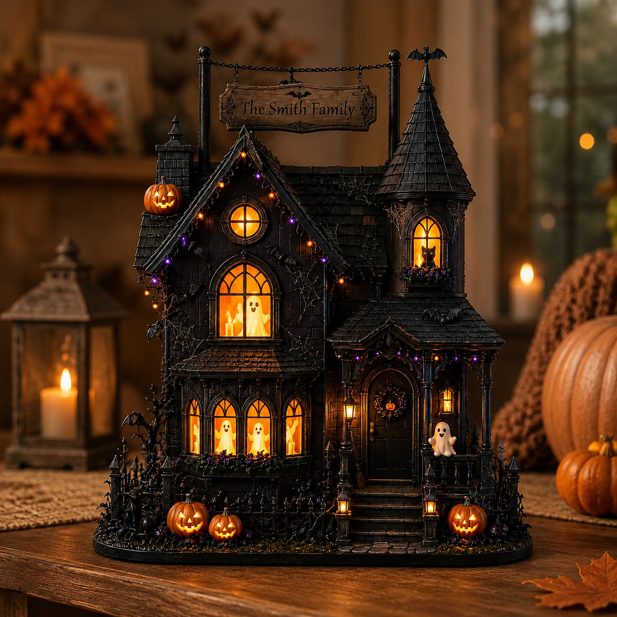 Halloween Haunted House Family Name Wooden Block, Personalized Spooky Cottage, Gothic Pumpkin Ghost Display, Witchy Mantel Decoration c4f44ee6-ba7e-4048-986a-23f9912dd199-banner-1.png