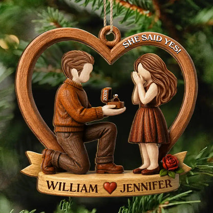 She Said Yes First Christmas Married Engaged Couple - Personalized Custom Shaped Wooden Ornament c513f4cd-19c4-4c0e-848c-60b290d98682-TK1382-CIN4867_MkDEF_ad03ac94-b6dd-4578-bc8f-3f67a2f0ba13.jfif