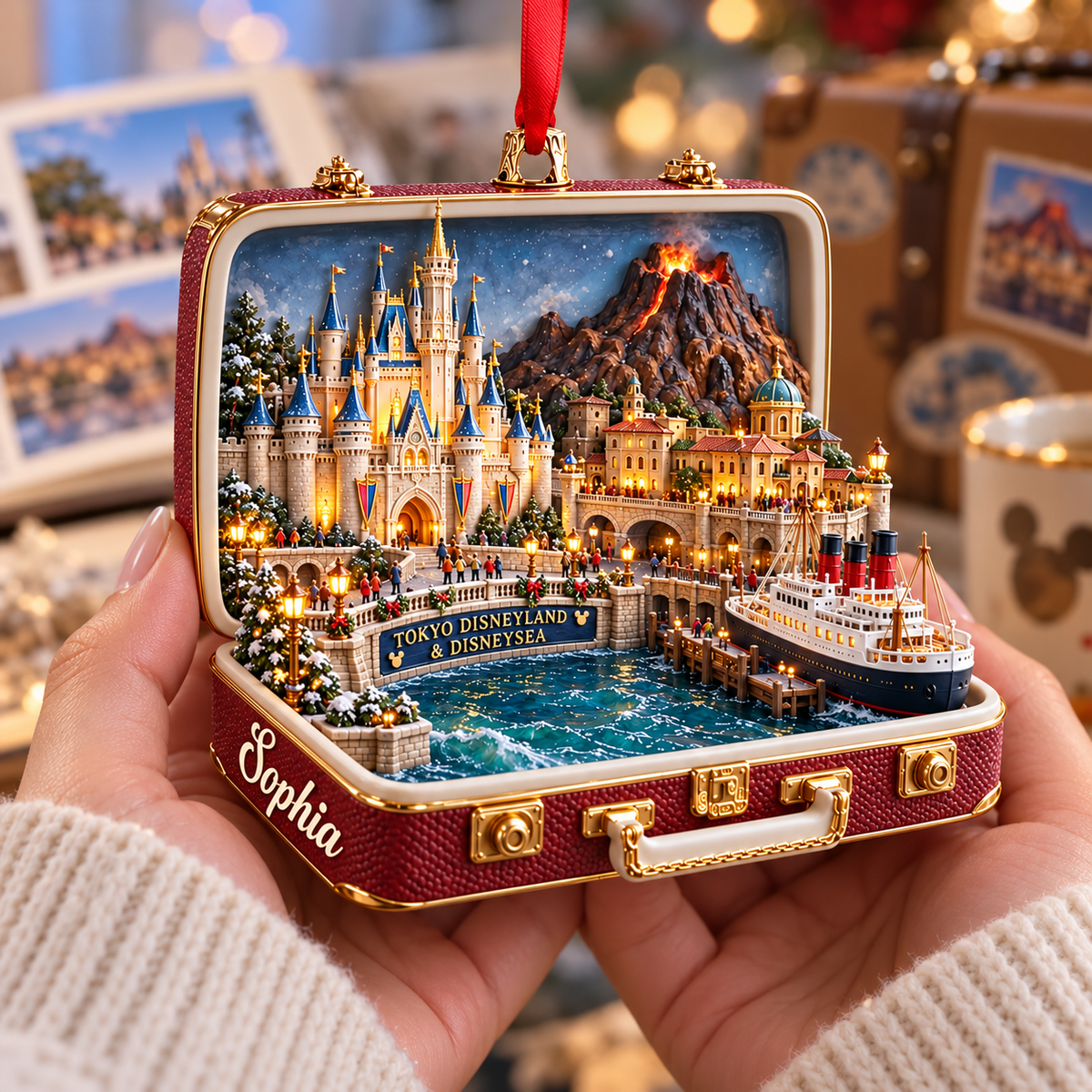 Personalized Tokyo Disneyland & DisneySea 3D Suitcase Christmas Ornament – Japan Vacation Keepsake & Gift for Disney Fans c517a6d2-4bcb-43c1-8283-24c559bb9a14-Tokyo-Disney-Keepsake-in-Hand-3.png