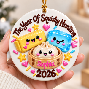 Personalized The Year Of Squishy Hunting Christmas Ornament, Kids Name Ornament,Viral Dumpling Squishy Gift, Squishy Christmas Ornament 2026 c54589ca-ef51-421f-ac3e-45951f702122-054ebf3e-4afe-42a9-832f-228f1441d4f7.png