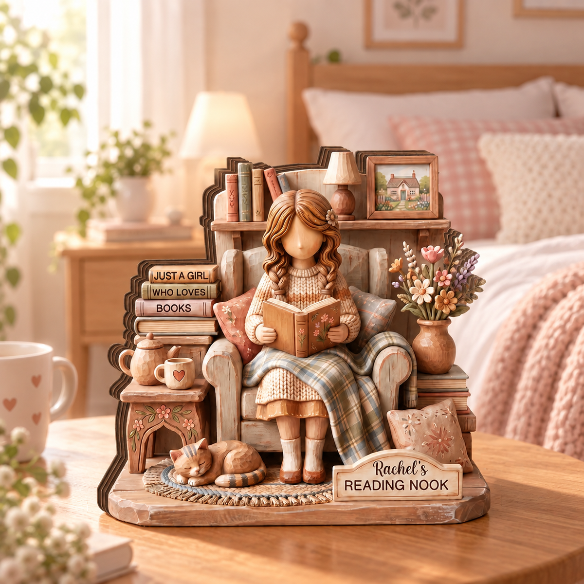 Personalized Book Lover Figurine, Custom Name Reading Girl Decor, Bookshelf & Desk Decor, Gift For Women Readers, Cozy Reading Nook Gift c54e05f5-8eb4-4a80-871e-5c2f127b0c71-s5t.png
