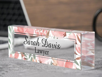 Personalized Acrylic Desk Name Plate, Name Sign Plaque, Teacher Appreciation Gifts, Office Decor c554e36a-906a-437c-b180-41b214569090-ghydre-2-.webp
