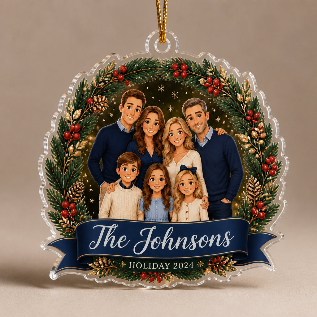 Custom Family Cartoon Portrait Laser-Cut Ornament - Personalized Laser Cut Custom Shape Ornament c59b3858-9606-47be-90a7-eb255b0f03f2.jpg
