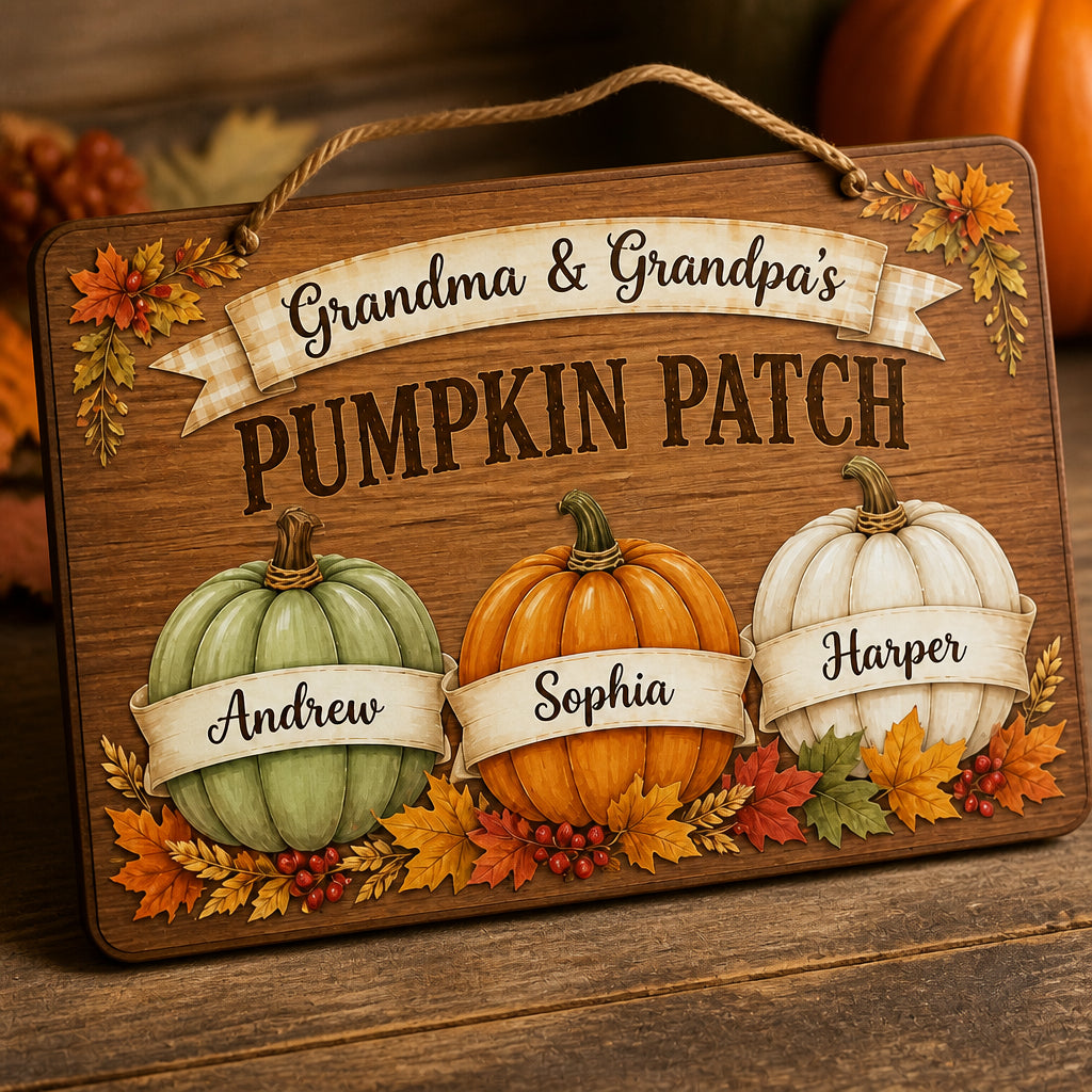 Grandma & Grandpa's Pumpkin Patch Wood Sign – Personalized Grandkids Pumpkins - Personalized Wood Sign c5ba3ff5-9449-41d4-b0cc-5938b1b3ac88.jpg