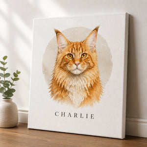 Custom Watercolor Pet Portrait Canvas – Photo to Art with Name - Personalized Canvas c5bf6193-b74a-4b3a-ac94-b98f6ac54be2.jpg