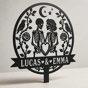 Personalized Skeleton Lovers Cut Metal Yard Sign - Personalized Cut Metal Sign c601dab8-7bad-4338-b02c-425a8279e113.jpg