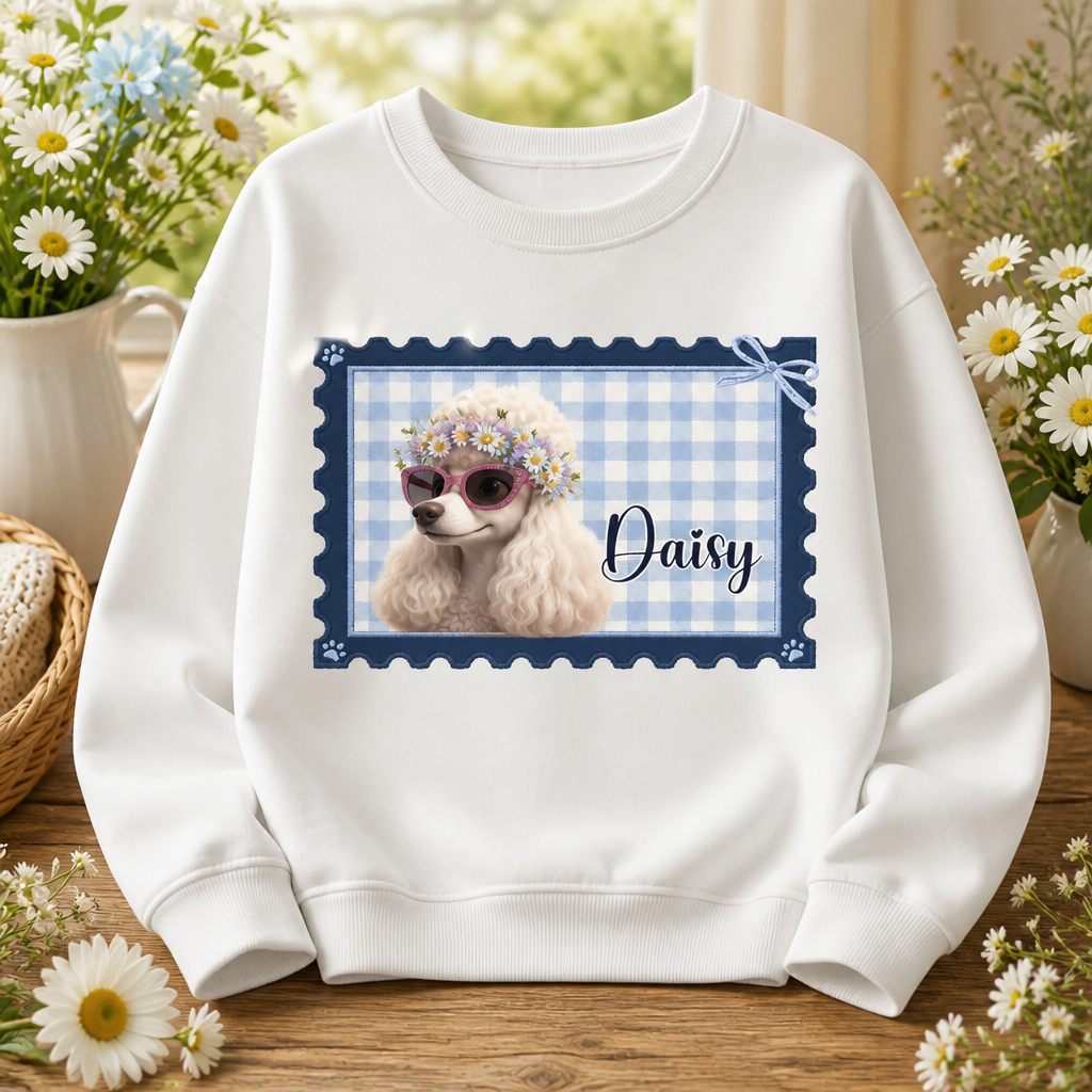 Custom Pet Portrait Circle-Badge Sweatshirt - Personalized Sweatshirt c604bb35-2e6a-4944-a195-7f6da9da6846.png