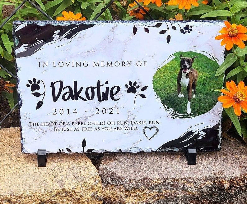 Pet Memorial Gift, Pet Memorial Stone, Personalized, Pet Loss Gift, Garden Memorial Stone, Pet Grave Marker, Granite Stone