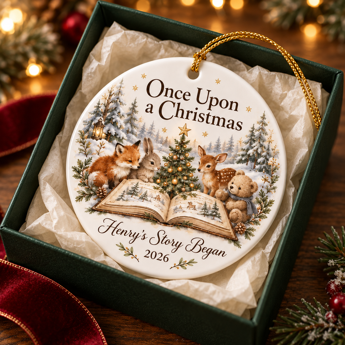 Personalized Baby’s First Christmas Photo Ornament 2026, Double-Sided Woodland Storybook, Custom Name Keepsake, Gift for New Parents c6713aa8-9326-452a-a662-166c8375605d-Woodland-storybook-Christmas-keepsake-ornament-3.png