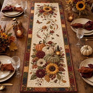 Quilted Sunflower & Pumpkin Table Runner, Fall Decor c67f43ed-5480-4d02-a69b-275051e4155b-1.jpg