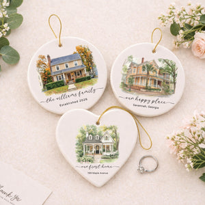 Custom Watercolor New Home Ornament l Personalized House Address Keepsake l Newly Wed Gift c6825351-8f63-413f-b0ee-5185a03aa532-1.jpg