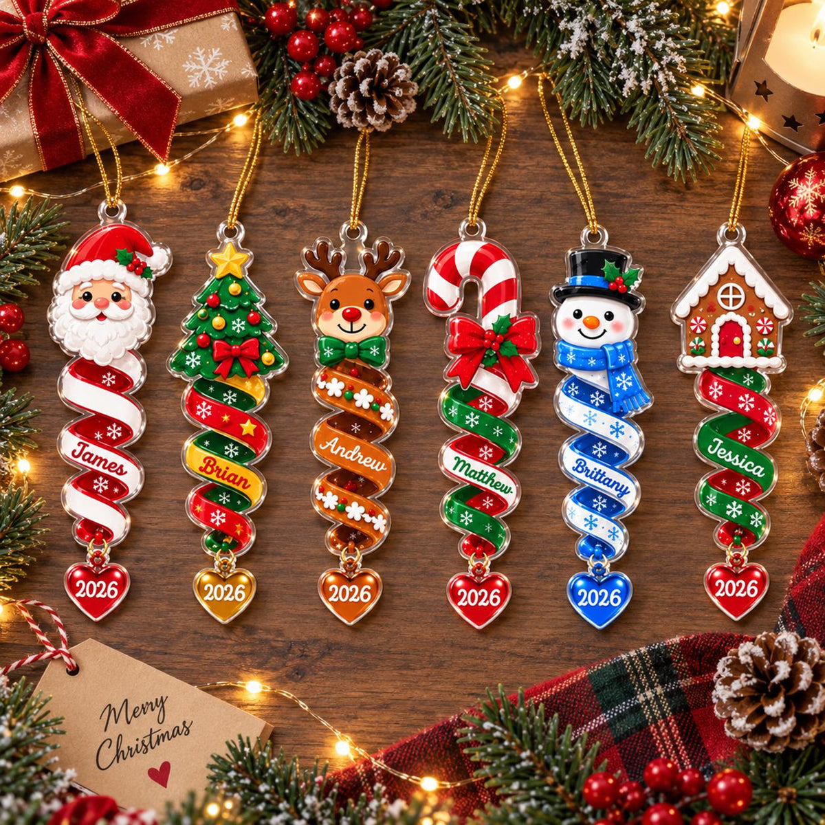 Custom Name Spiral Ornament, Spiral Christmas Ornaments, Family Ornament 2026, Snowman Santa Christmas Keepsake, Christmas Gifts for Friends c69b2c84-c7f2-49e1-af9b-24b13b11a78d-8.jpg