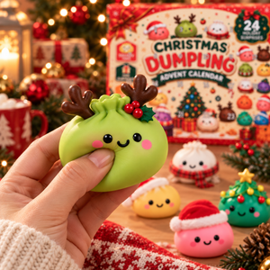 Holiday Dumpling Advent Calendar 2026, 24 Days Squishy Christmas Countdown, Kawaii Holiday Surprise Toys, Cute Christmas Gift