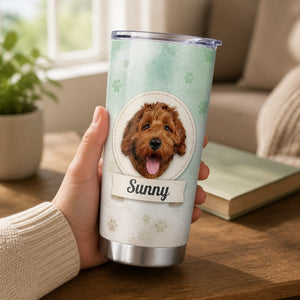 Custom Pet Photo + Name Watercolor Paw Tumbler - Personalized Tumbler c6b2f9a9-c774-4ee7-b6a5-6056179a8a30.jpg