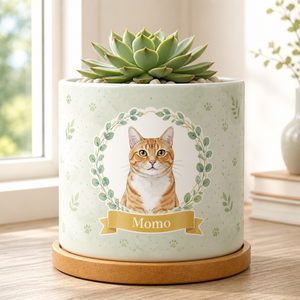 Custom Pet Portrait Plant Pot with Name - Personalized Plant Pot & Vase c6b43b5b-65bb-4718-afeb-ddced436eb81.png