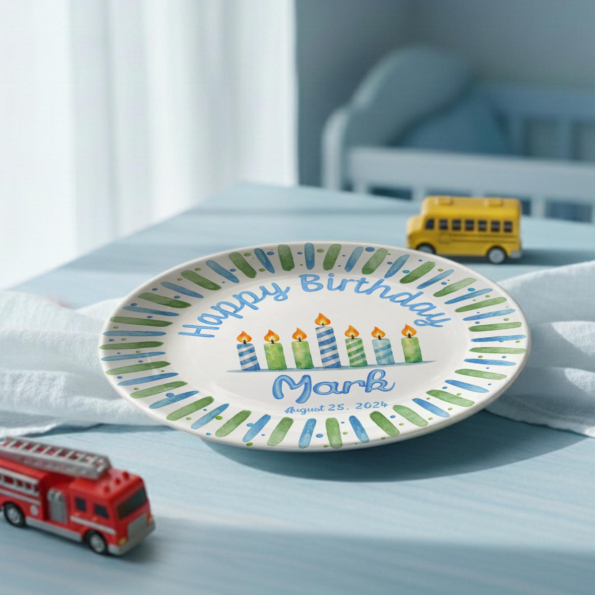 Personalized 1st Birthday Plate for Boy, Custom Name Ceramic Keepsake, Baby First Birthday Gift c6bac202-8fc8-4426-b87f-42d13b7ca4e1-8.jpg