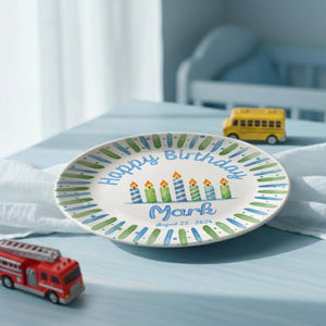 Personalized 1st Birthday Plate for Boy, Custom Name Ceramic Keepsake, Baby First Birthday Gift c6bac202-8fc8-4426-b87f-42d13b7ca4e1-8.jpg