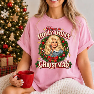 Holly Dolly Christmas Shirt, Retro Dolly Christmas Sweatshirt, Christmas Nostalgia Tee, Most Wonderful Time Shirt, Vintage Xmas Gift For Her c6c5e342-4f6d-4837-af5c-d525658fa22b-f45r-2-.webp