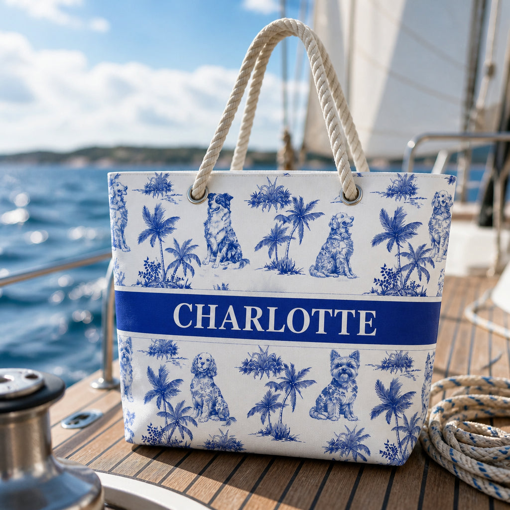 Nautical Dogs Toile Personalized Name Tote - Personalized AOP Tote c6cf48cc-436b-461d-898c-823028b6c577.jpg