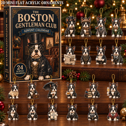 The Boston Gentleman Club Advent Calendar 2026 - 24-Day Festive Countdown, Acrylic Charms Blind Box - Gift For Dog Lovers c70f954a-5568-42d4-9763-ee27efb2d777-boston-club-text.png