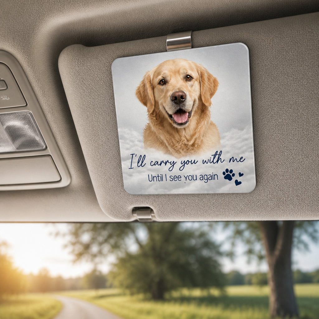 Pet Memorial Photo Car Visor Clip – "I'll Carry You With Me" - Personalized Car Visor Clip c7121451-23c4-4698-928f-060909df21f4.jpg