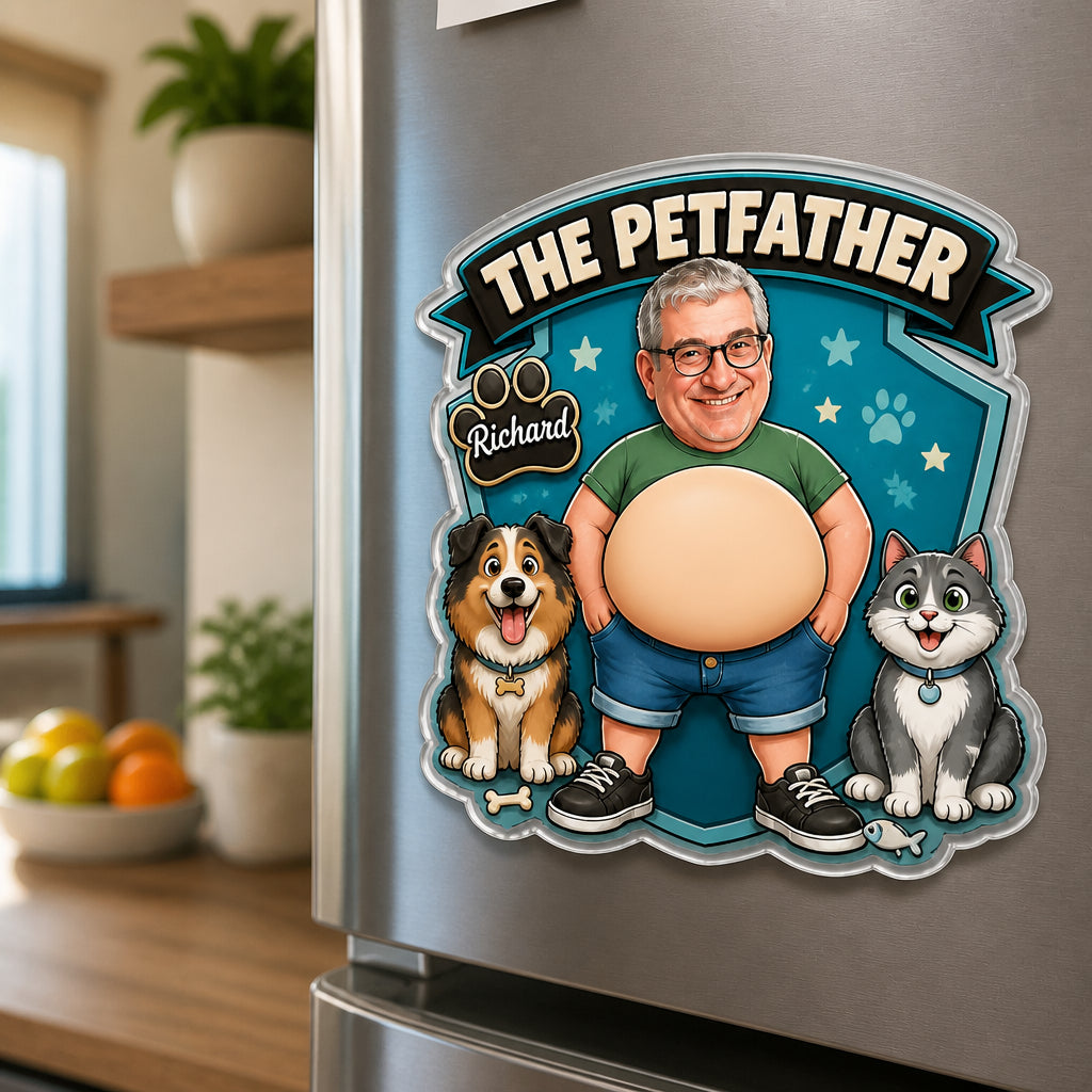 The Petfather Soft‑Belly Custom Face Fridge Magnet - Personalized Acrylic Refrigerator Magnet - Soft Rubber Belly c71236a1-cf35-4e0e-83a6-45b54fee0661.jpg
